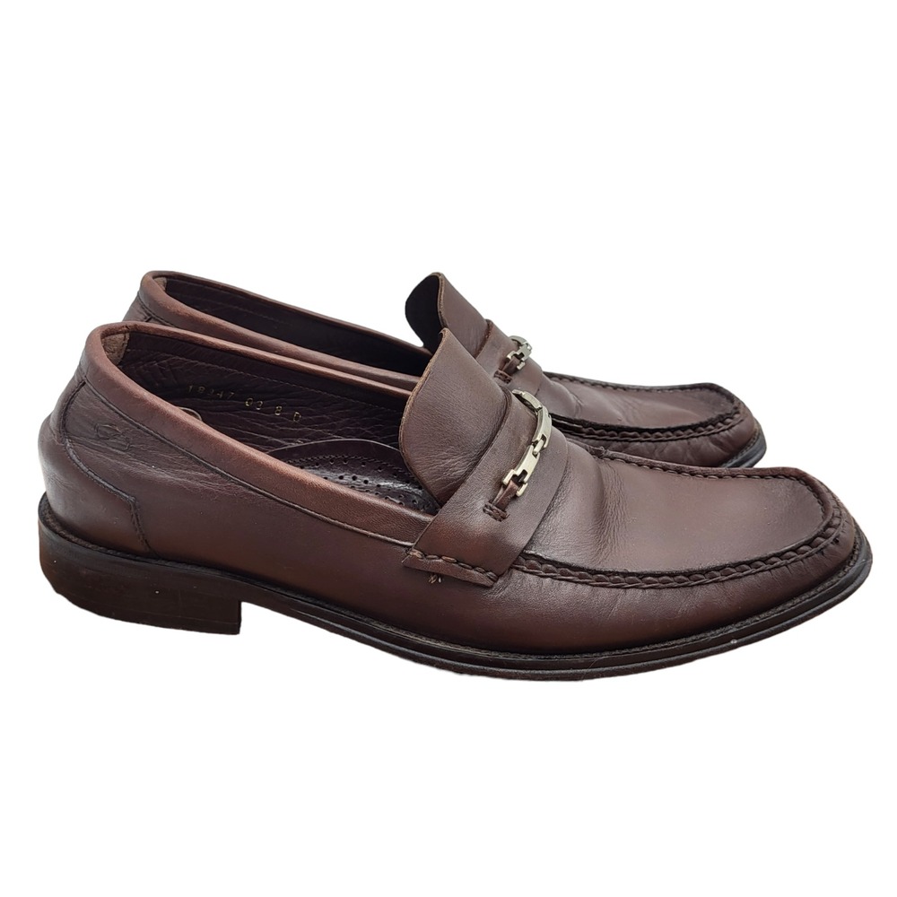 Florsheim Imperial Loafers Mens Size 8 D Brown Leather Horse Bit Slip‎ On Shoes